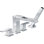 Ara Double Handle Deck Mounted Roman Tub Faucet Trim with Handshower