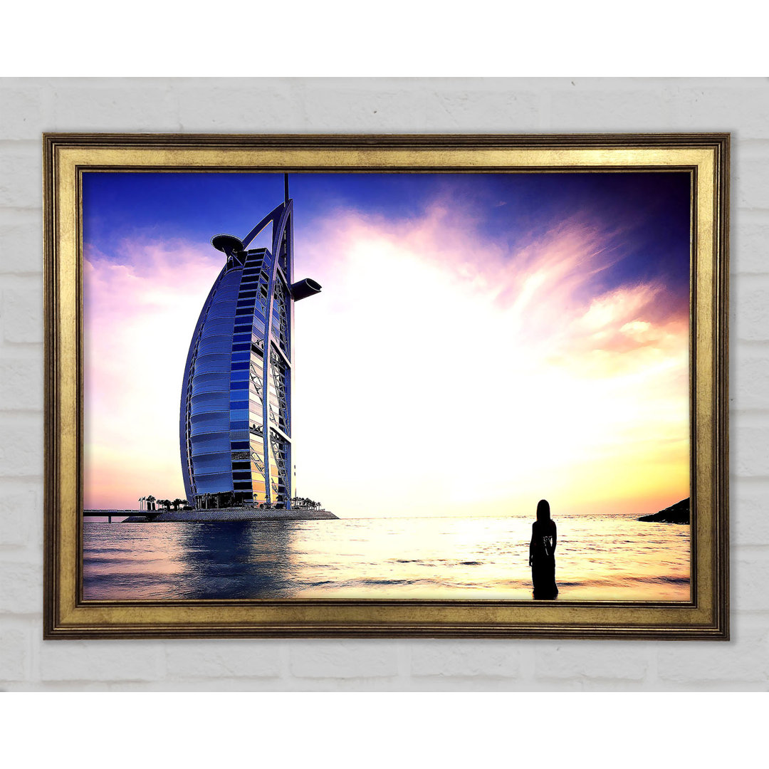 Burj Al Arab Dubai - Einzelner Bilderrahmen Kunstdrucke auf Holz