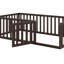 Structure de lit en bois avec clôture et porte-1199403457-1199403458