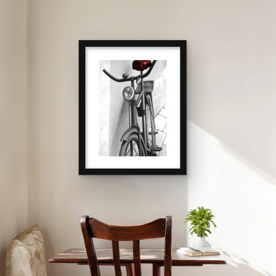 Abandoned Bicycle - Monochrome Bike Framed Matted Print