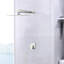 Robinet de douche mural, nickel brossé - laiton, valve incluse
