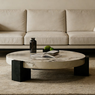 Minimalist Style Marble Top Coffee Table