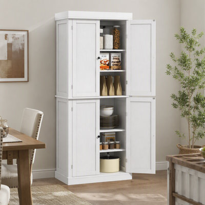 Pantry Cabinet, Freestanding Cabinet, White Cabinet