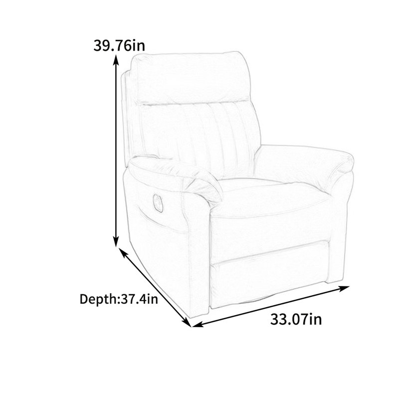 Fauteuil inclinable Savitz, Mélange de polyester bleu