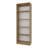 Natural Oak And White 5-Shelf Bookcase With Open Storage