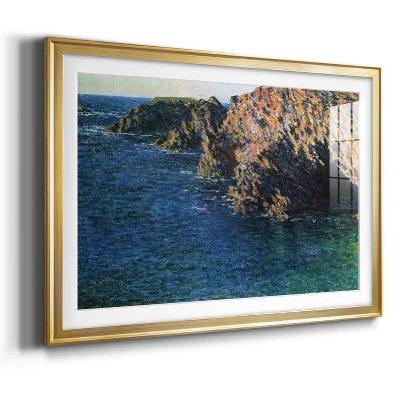 Port, impression sur papier encadrée, Or, H 19 po x l 27 po x P 1,5 po