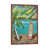 Toile avec cadre en bois brun classique