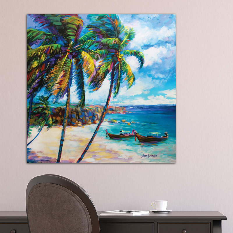 «Hawaiian Dreaming» par Leon Devenice - reproduction, Toile tendue, H 12 po x l 12 po x P 0,75 po