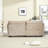 Zuri Upholstered 2-Seater Sectional Sofa with Ottomans-796484359