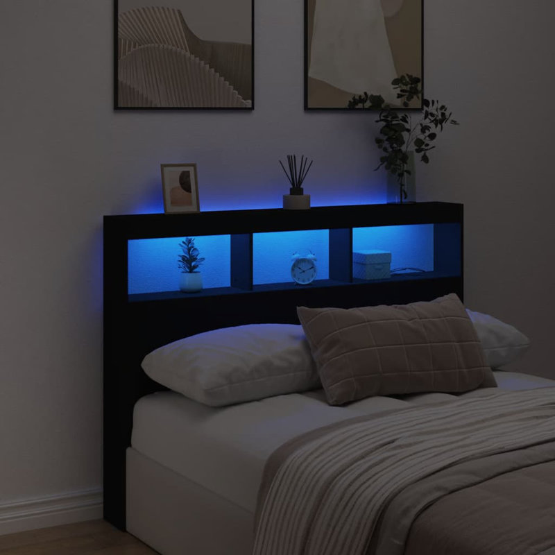 Cedria Headboard, Double - 140 x 200 cm, Black