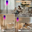 Lampe sur pied mauve, artistique, floue, colorée, à intensité variable, moderne, avec interrupteur au pied, télécommande, abat-jour, lampe de coin pour le salon, la chambre et le bureau