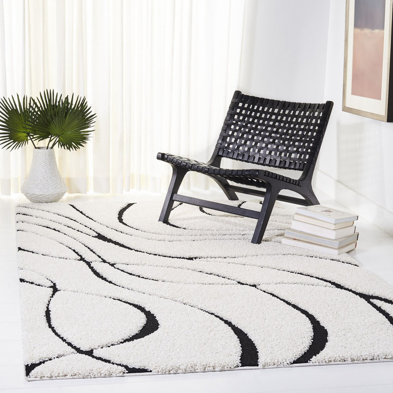 Florida Abstract Shag Area Rug, Square 91 cm