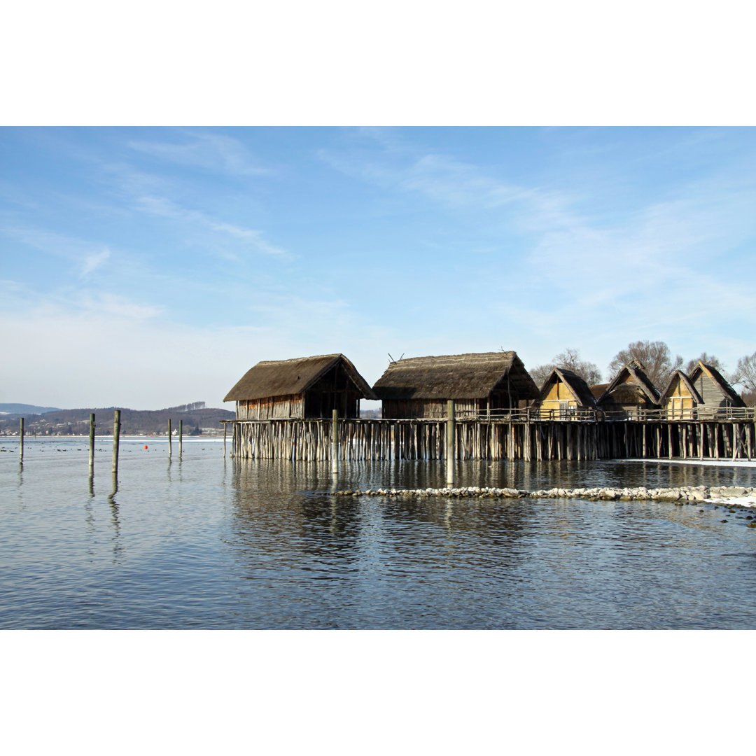 Pfahlbaustadt am Bodensee Unteruhldingen by Ben185 - Wrapped Canvas Photograph