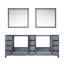 Meuble-lavabo double l 84 po x P 22 po et miroirs 34 po-2001245630