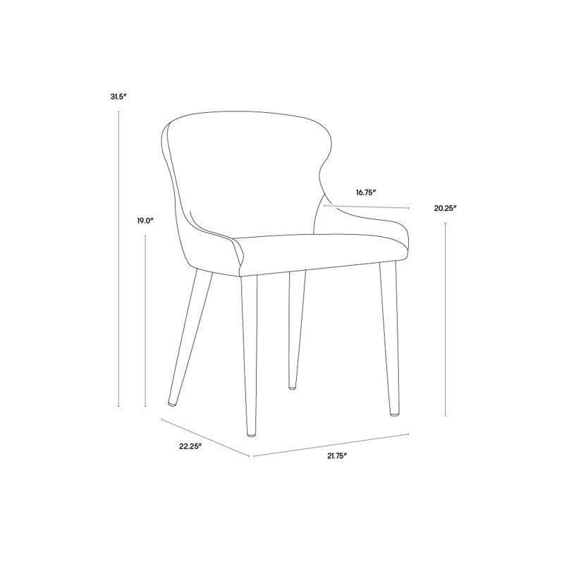 Dashrath Upholstered Dining Chair, Blue