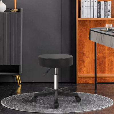Adjustable Height Ergonomic Stool with Removable Casters/Wheels