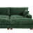 Oversized Upholstered Green Chenille Sleeper Sofa Bed Lounge sofa with Armrests & Throw Pillows-2021870856