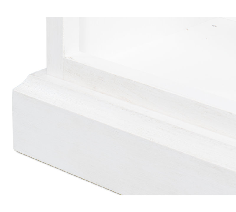 Bibliothèque standard en bois massif H 78 "x l 35", Blanc