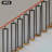 4PCS Metal Stair Handrails