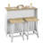 Allycia 45.5'' W Solid and Manufactured Wood Kitchen Island with Butcher Block Top-1769206524