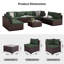 Ensemble de conversation modulaire avec coussins 9 pièces Rosaelena-178759016-178759018