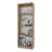 Natural Oak And White 4-Shelf Flat Bookcase With Open Storage-863727172