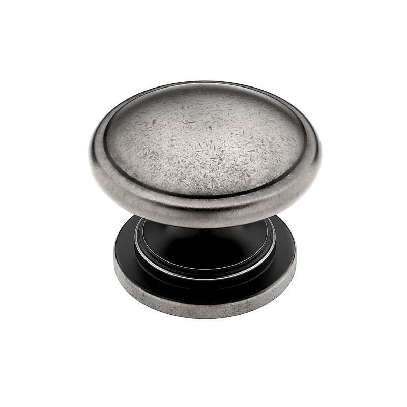 Expression 1 5/16" Diameter Round Knob, Pewter