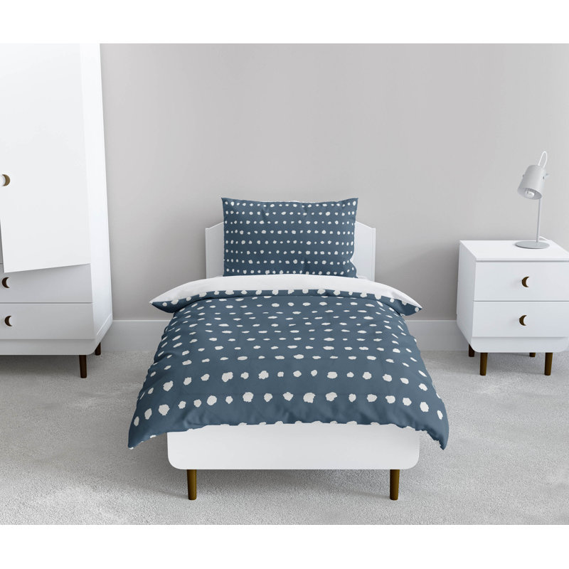 Dot Row Comforter Set, Blue