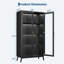 Vitrine en verre avec lumières RVB, armoires à 4 niveaux avec 3 lumières colorées, vitrine avec capteur de corps humain et ports USB, armoire de rangement en coin pour objets de collection