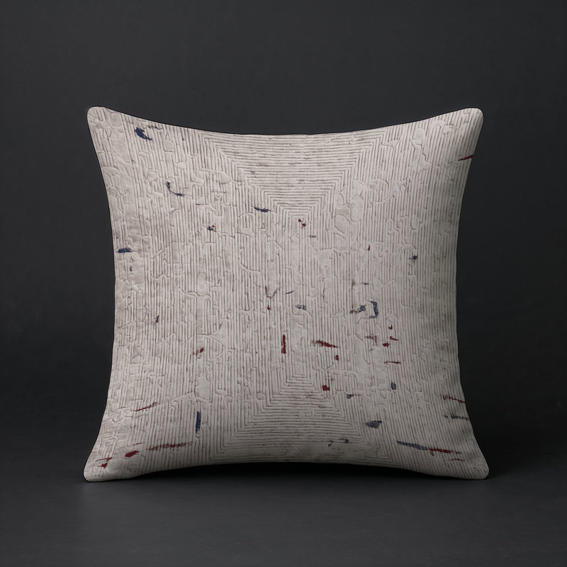 Coussin décoratif intérieur et extérieur Modern, Gris abstrait 247, Carré 20 po