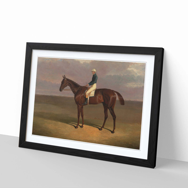 Margrave with James Robinson by John Frederick Herring - Framed Print, Black