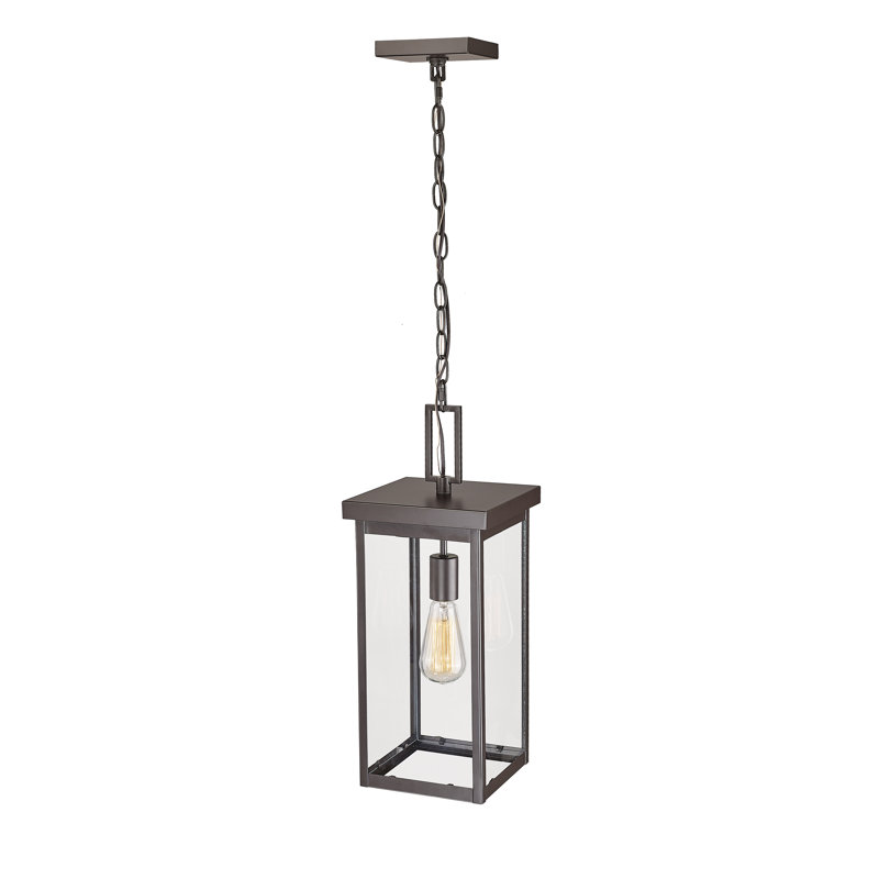 Lanterne suspendue d'extérieur 1 lumière de 20 po Osakis, Bronze thermolaqué