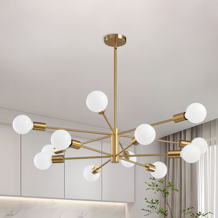 Croner 12 - Light Dimmable Sputnik Modern Linear Chandelier