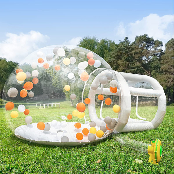 Yellow advertising house shaped inflatable tent with clear  windows,inflatable air marquee for party event using