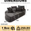 Fauteuil inclinable semi-rigide en velours côtelé 21 de 78,5 pouces avec coussins de cou, cinq coussins, aucun assemblage, soutien à domicile confortable, installation facile, confort