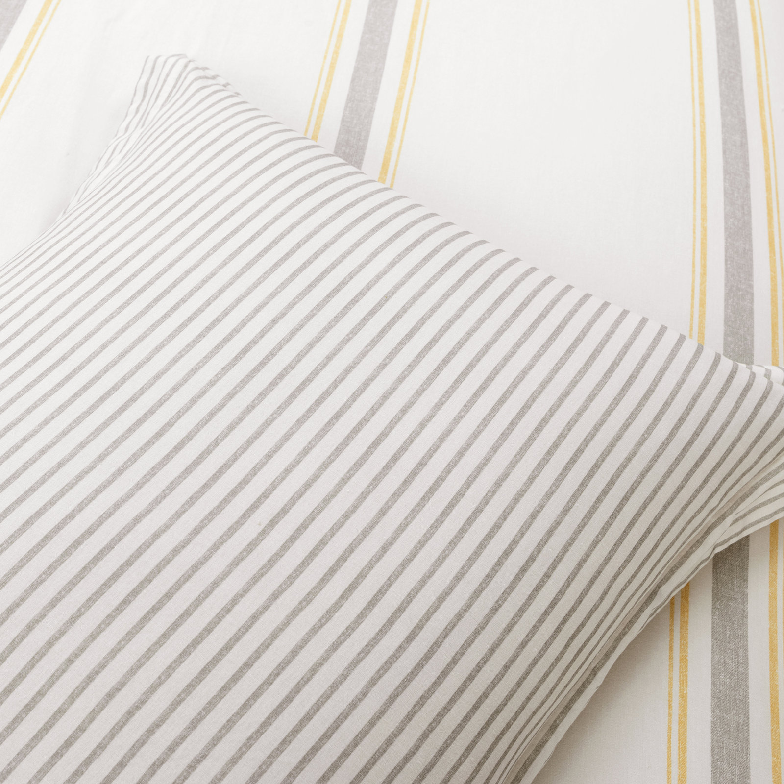 Standard Cotton 460 TC Reversible 3 Piece Duvet Cover Set, Yellow, Twin XL Duvet Cover + 2 Standard Shams