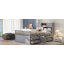 Full Size Captain Platform Bed Frame With Storage Bookcases And Shelves,Four Drawers