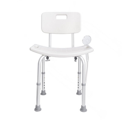 Adjustable Shower Chair with Back Support, 350lbs Capacity Non-Slip Shower Seat, Bathroom Bath Bench Stool for Elderly Disabled Handicap