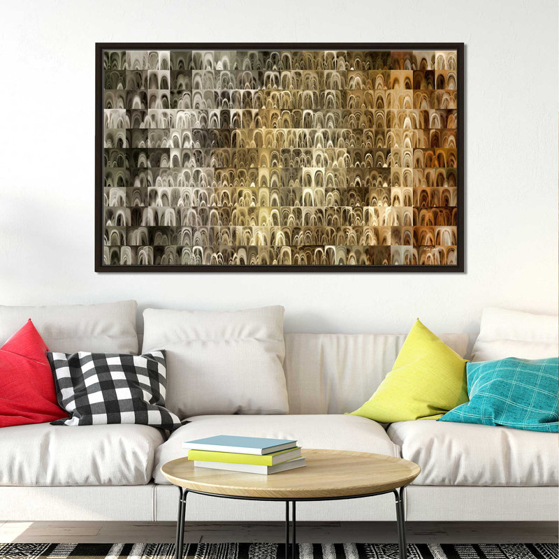 « veuillez priant pour moi », reproduction d’art, H 21,5 po x l 33,5 po x P 2 po, Cadre flottant espresso