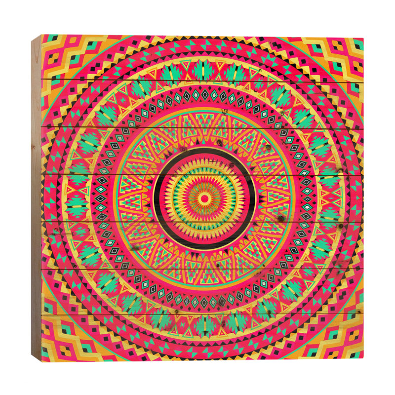 Indian Mandala par Diego Tirigall - impression sur bois sans cadre