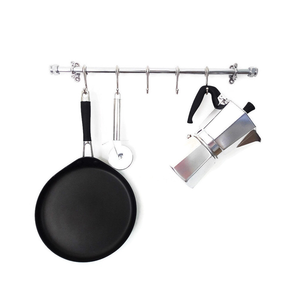 QuirkHub Handmade Chrome Utensil Rail