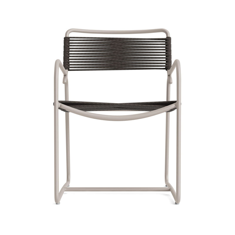 Walter Lamb Outdoor Armchair, Dove Smooth/Coal