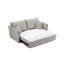 Canapé modulaire en chenille gris avec couchette et rangement structuré pratique