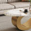 Table basse de style nordique en pierre frittée-1541999956