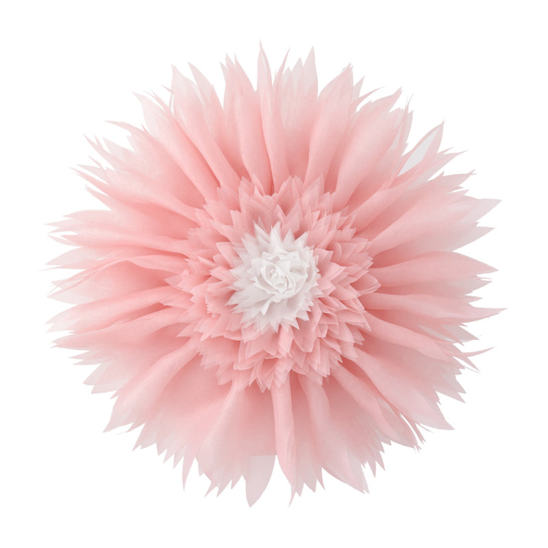 Coussin décoratif rond en tournesol, H 14 po x l 14 po x P 14 po, Rose