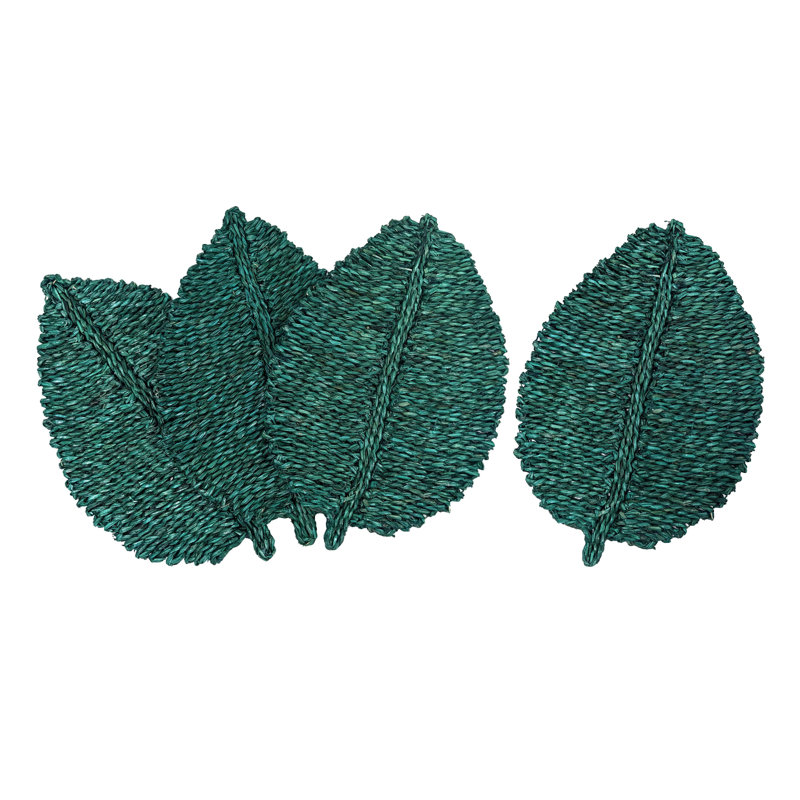 Leaf Seagrass Placemat - Set of 4, Green