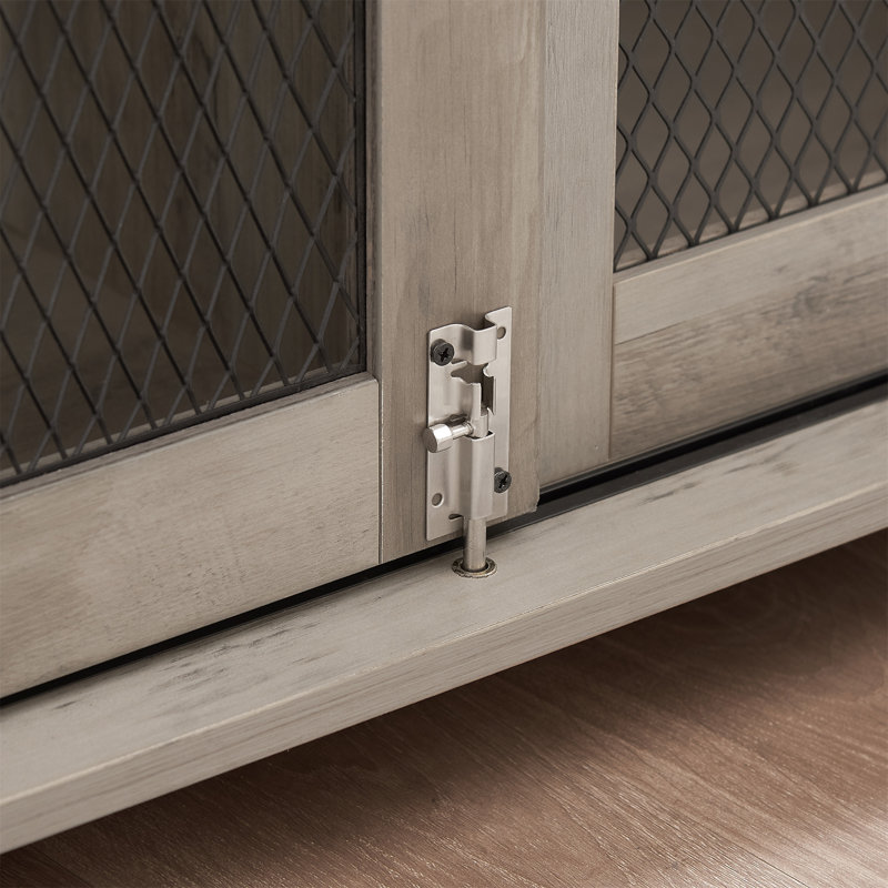 Cage pour chien de ferme avec porte de grange coulissante