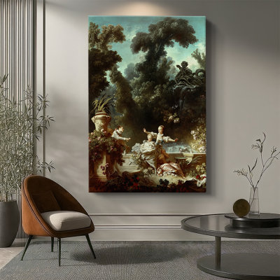 The Progress of Love: The Pursuit -Gallery Wrapped Canvas by Jean-Honoré Fragonard