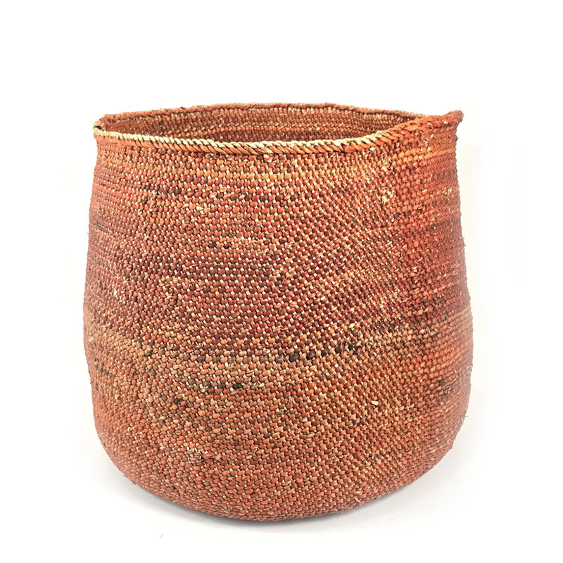 Iringa Basket, 16" H x 16" W x 16" D, Brown