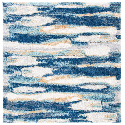 Araya Abstract Navy/Ivory Area Rug